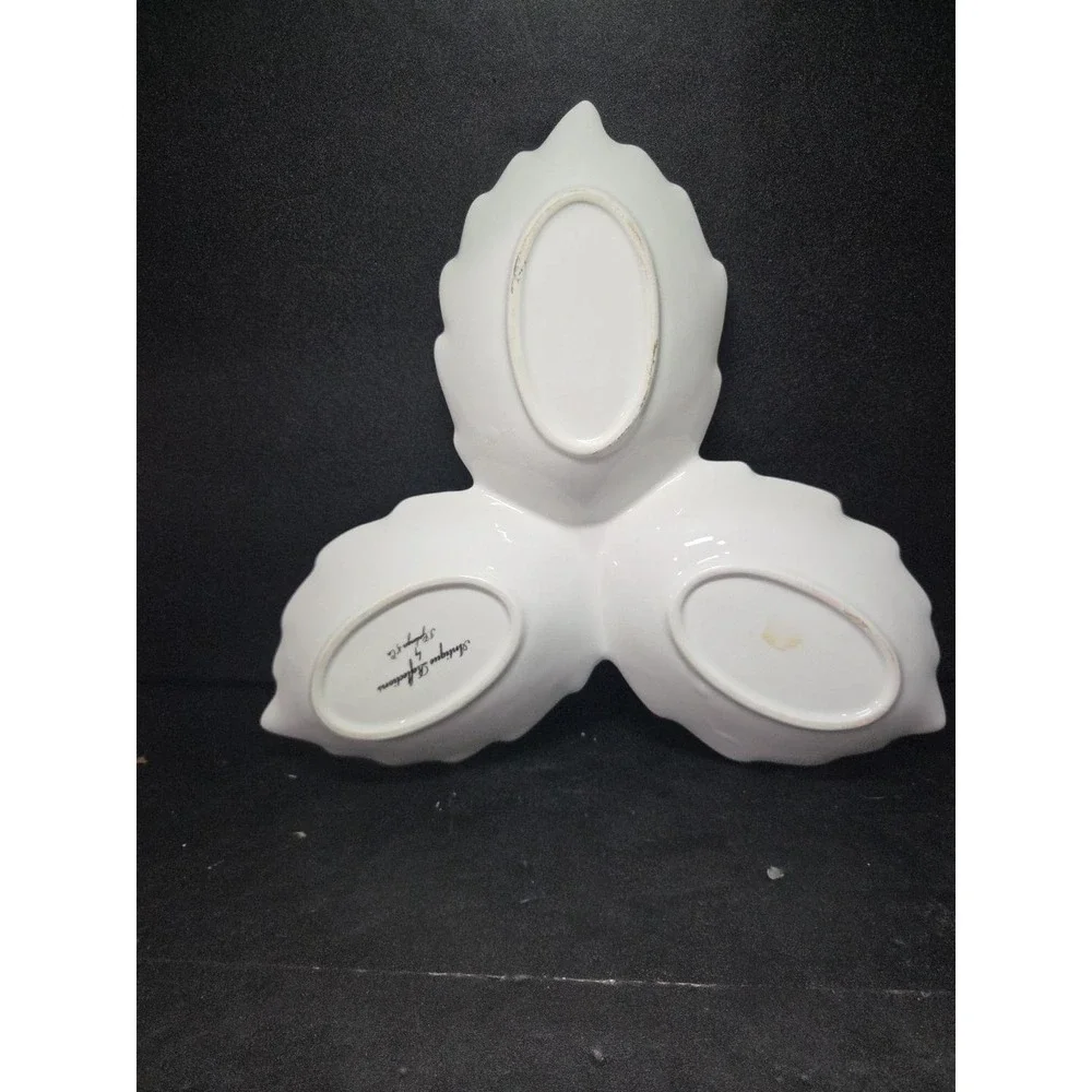Godinger Antique Reflections 3-Part Serving Dish, Silver Tone Divided Tray‎